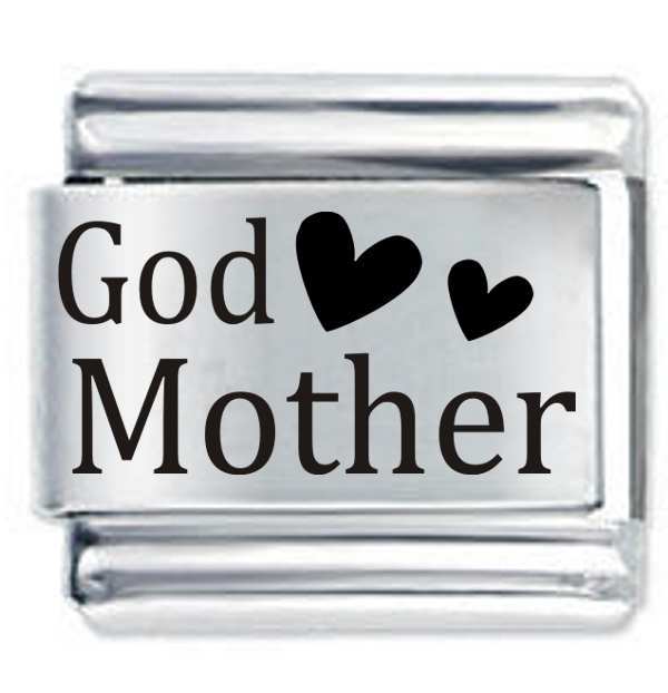 GODMOTHER HEARTS Daisy Charm For use with Italian Modular