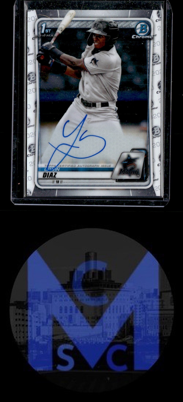 2020 Bowman Chrome #CPA-LD Lewin Diaz Prospect Autographs