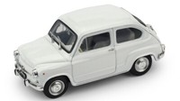 Modellauto Statisch Fiat 600D Scheinwerfer 1965 Weiss Modellbau Massstab 1:43