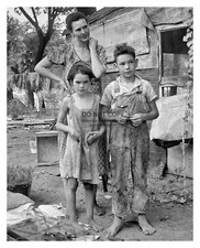 Great Depression Era Family In Poverty 1936 8x10 Photo