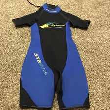 Stearns Women's S Black Blue Short Sleeve Shorty Neoprene Wet Suit