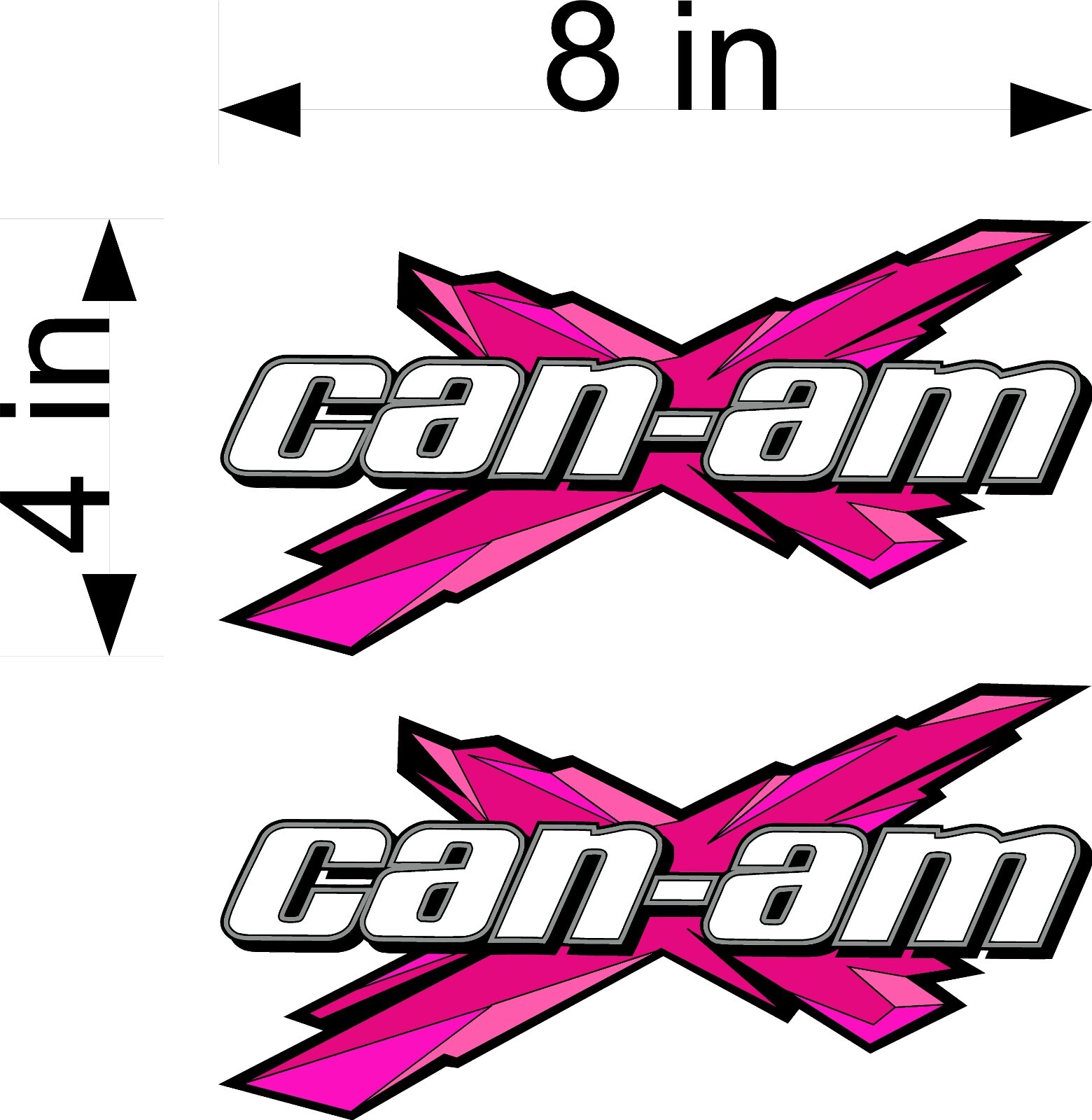 CAN-AM X Logo / HOT PINK / 8