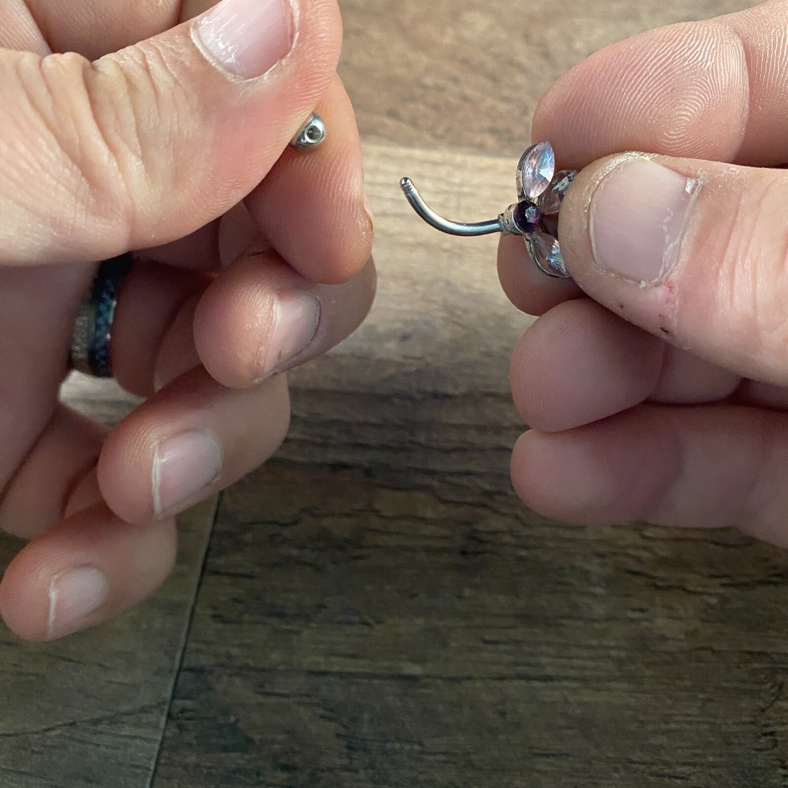 Belly Button Ring Screw Post Dangling - image 3