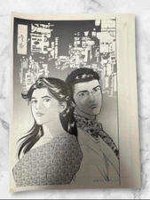 z6115 Dead or Arab Mamoru Uchiyama Manga Original Comic Art Title Splash Page