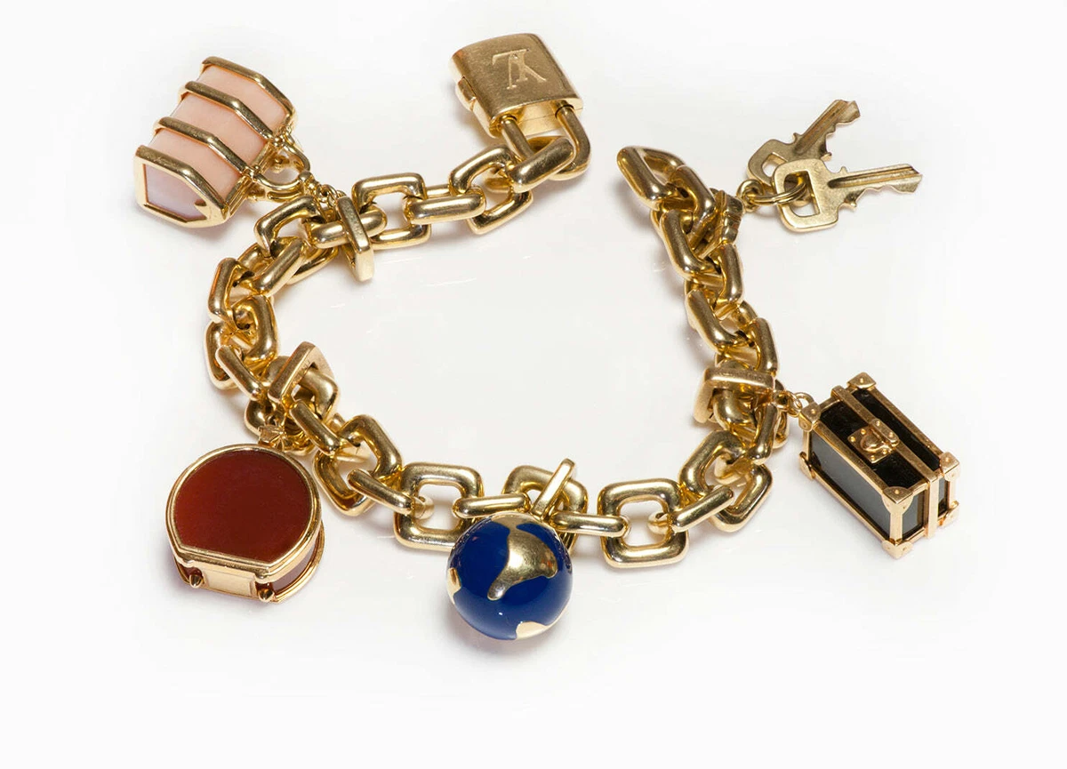 Louis Vuitton Chain ID Bracelet Gold Brass Metal