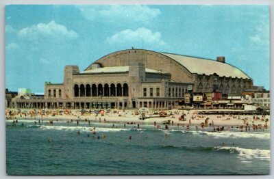 Convention Hall Atlantic City New Jersey Vintage Postcard AF259