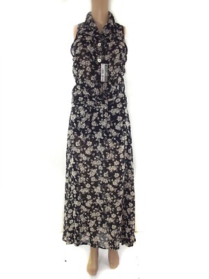 Please Damen Overall schwarz Größe S Blumenanzug Jacke und Rock Mode
