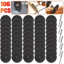 106Pcs 1/8in Fiberglass Reinforced Cutting Wheel For Dremel Rotary Cut Off Disc