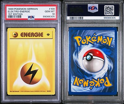 #ad German TCG Elektro Energie Base Set 1st Edition Pokemon PSA GEM MINT 10 Rare $70.00