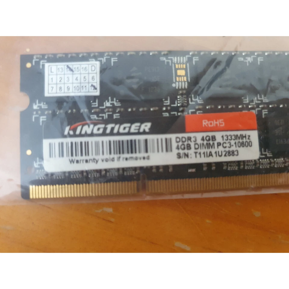 Kingtiger PC3-10600 1333Mhz 4GB DIMM 204-PIN DDR3 SDRAM Notebook Memory Module - Image 3 of 4