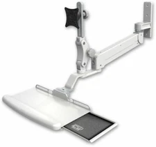 Healthcare/Dental Office–Ultra 550 Mount w/Bent Keyboard Tray+20" Double-Arm-ICW