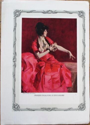 Art Deo 1930er Jahre Drucker Werbeartikel, beschichtetes Papier und Prozessgravur - Bild 2 von 2