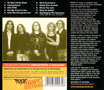 Johnny Van Zant Band ~ No More Dirty Deals (1980) CD 2006 Rock