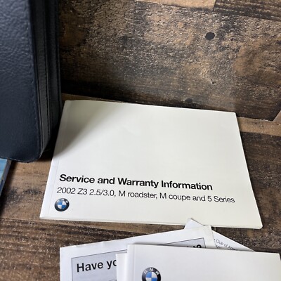 BMW Genuine Owner's Manual Leather Case Pouch Books Storage Bag