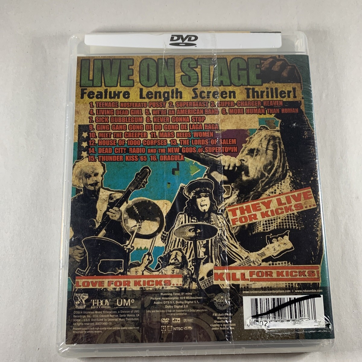 NEWS DVD 2007〜2014 Rob Zombie: The Zombie Horror Picture Show (DVD, 2014) NEW