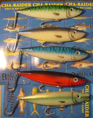 Leures CHA-RAIDER 7.5 Oz – 6 Pièces – Mix Couleurs Cigar Minnow & Herring – Pêche Mer