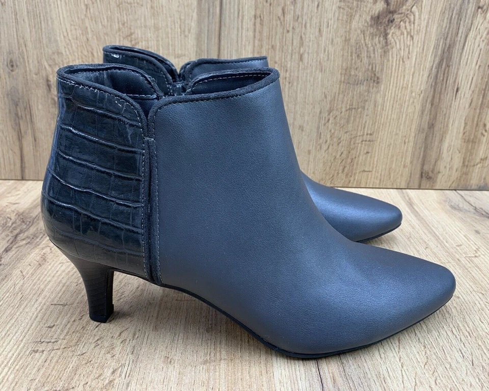 Botines East 5th Fifth Freya para mujer 10 M gris oscuro espuma viscoelástica 100-1249 0117 Foto 2 de 4