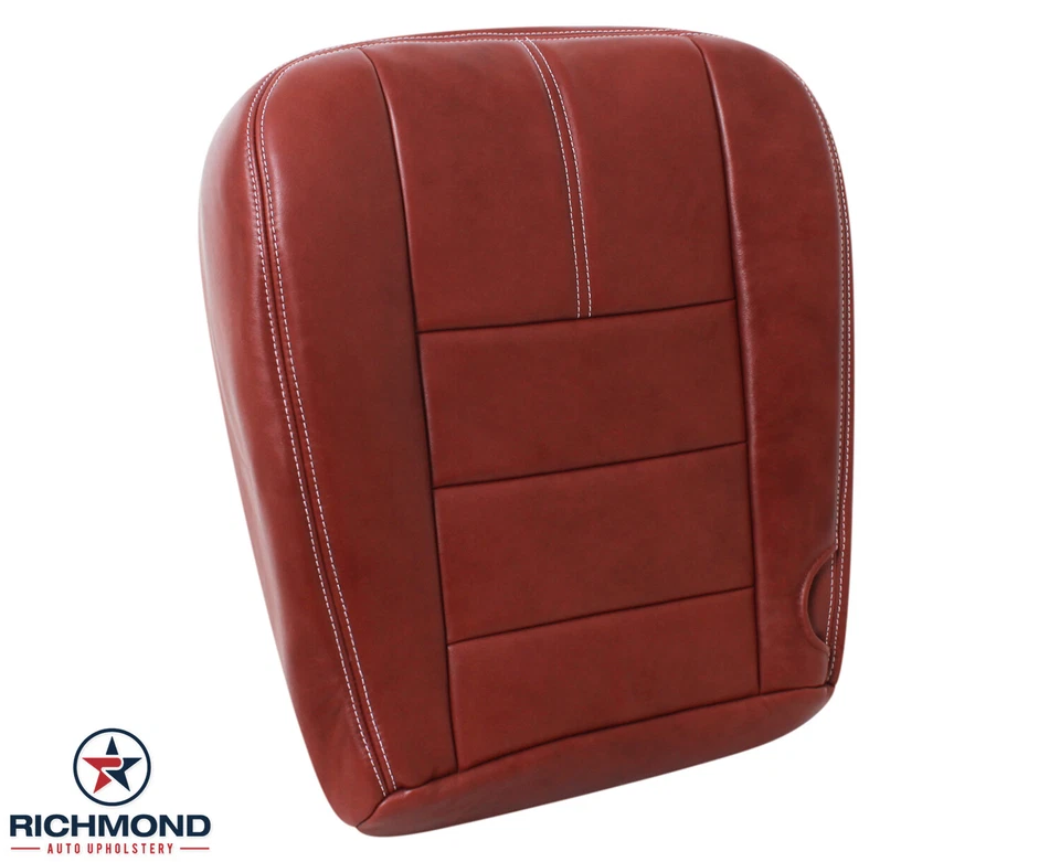2009 F250 F350 King Ranch-Driver 侧底皮革座椅套 Chaparral Dk 红色 — 第 2/4 张图片