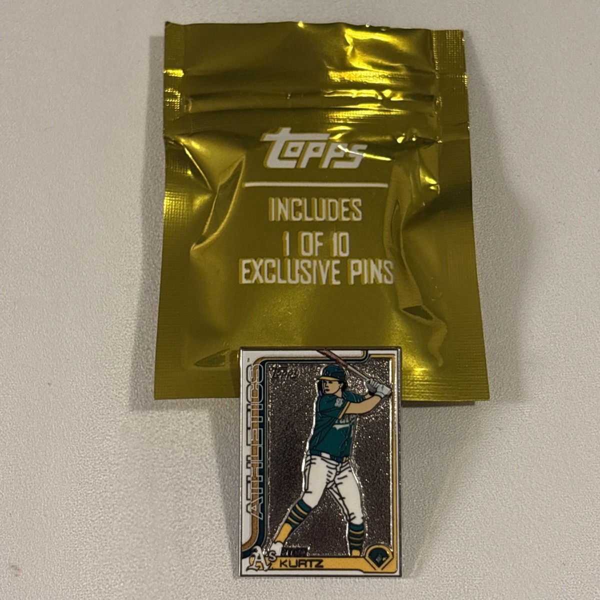 Nick Kurtz 2025 Topps Update Series (SSP) Rookie Enamel Pin Box