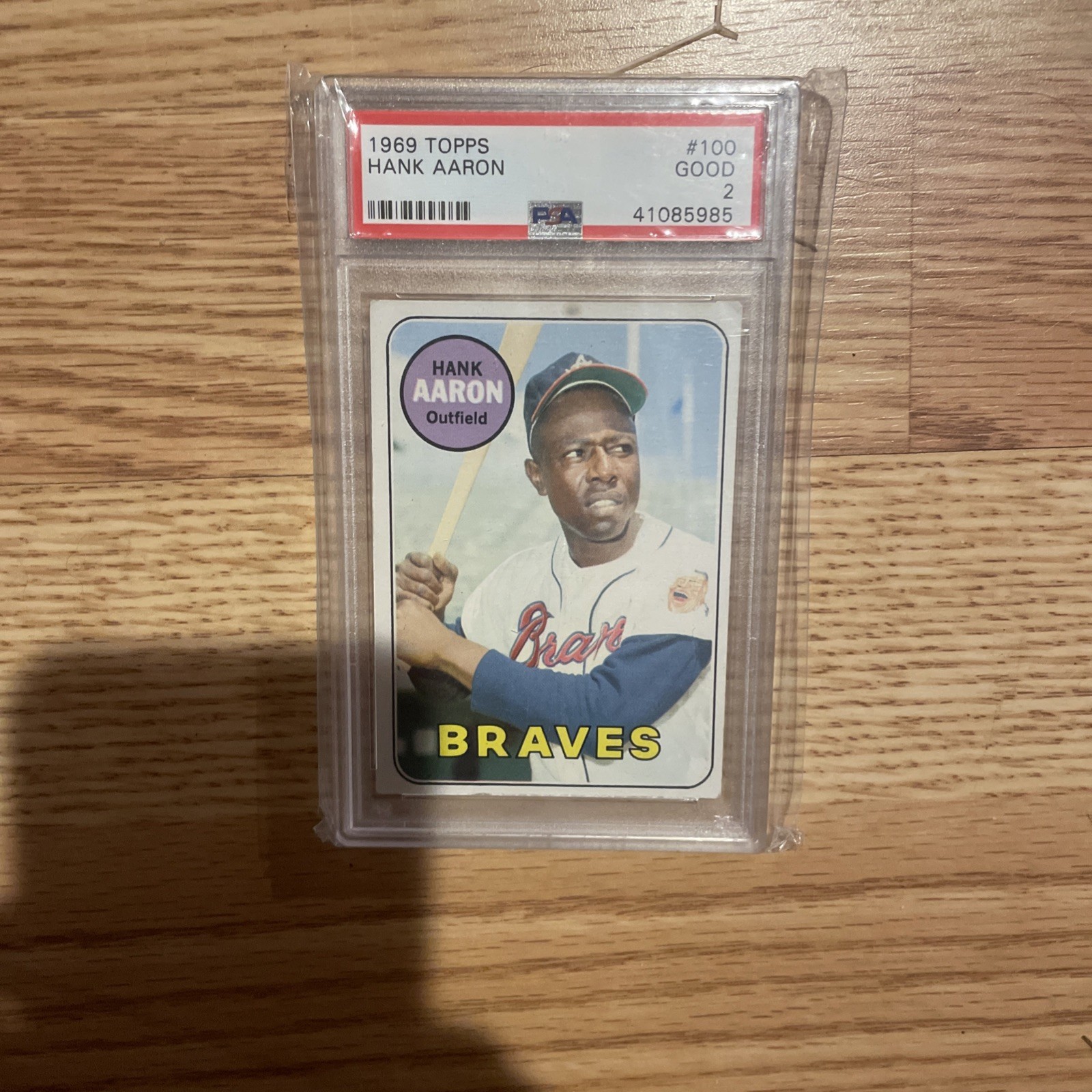 1969 Topps - Hank Aaron #100 PSA 2 Braves