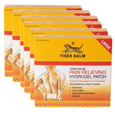 Tiger Balm Patch- Large Size-Pain Relieving Patch- 8 X 4 Inch(Pack of 6)Exp:2027