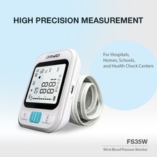 Home wrist blood pressure monitor, 2 99 memory entries