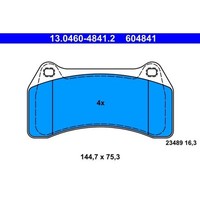 ATE 13.0460-4841.2 Bremsbelagsatz FüR Jaguar XJ S Type X350 X358 X200