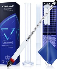 Hydrometer Alcohol Meter Kit, Hydrometer Alcohol 0-200 Proof  Tralle with Hy...