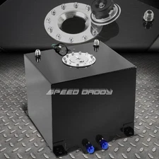 5 GALLON/18.8L BLACK COAT ALUMINUM RACING/DRIFT FUEL CELL TANK+CAP+LEVEL SENDER
