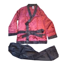 Bunny Enthusiast Costume Red Robe Black Pants Black Tie Belt Large/2 available