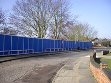 Photo A2 Temporary fencing in St Monance Way Colchester Behind the fence c2010