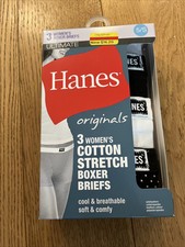 Hanes 5/S Women  s 3 Ultimate Women  s Boxer Briefs Cotton Stretch