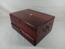 Large Vintage 12 Slot Watch Storage Box With ...