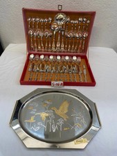 Servizio di Posate in Argento 800 - Tradizione Italiana Intatta con vassoio in