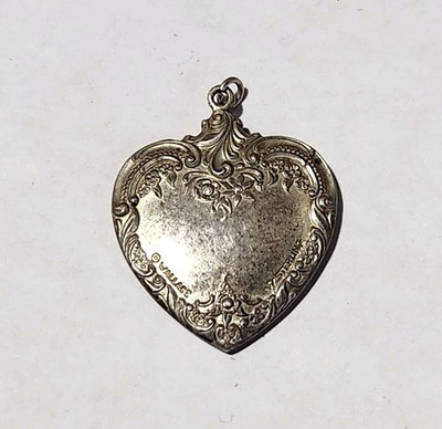 Wallace Grand Baroque Sterling Silver Heart Christmas Ornament or Pendant