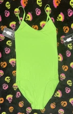 Ethika NWT Women's Pull-On blouse "The Bodysuit" Lime Green Size XS Size 0