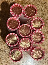 10 rolls of 2009 US Coins Lincoln Birth-Place pennies, P, Brilliant red UNC.