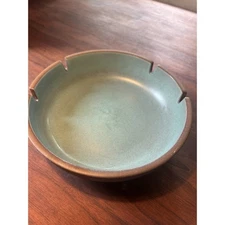 Vintage Mid Century Large 8 1/2 Inch Seafoam Heath Ceramic Ashtray
