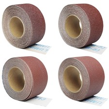 Total 20 Yard 1-1/2 Inch Wide Emery Cloth Sandpaper Roll Assorted - 80 120 22...