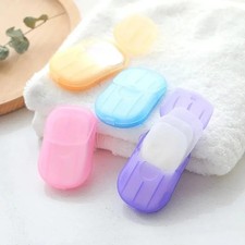20~120sheets Foaming Soap Flakes Washing Hand Paper Slice Sheets Travel Portable