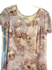 DRESS SIZE 14 JACQUES VERT A-LINE PRINCES CUT SHORT SLEEVE LINED BELT AT THE BAC