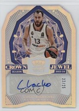 2023-24 Crown Royale EuroLeague Jewel Signatures 22/25 Sergio Rodriguez Auto 3d3