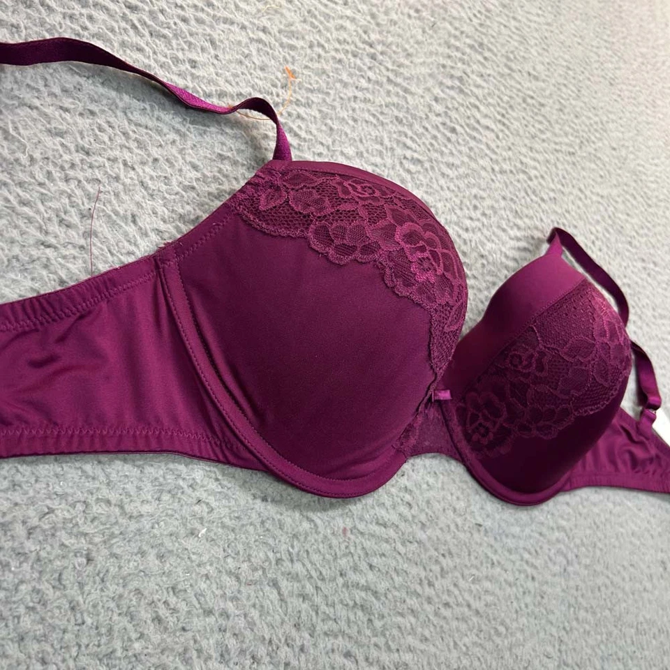 Sujetador Maidenform 36DD Sujetador Push Up 05757 Auto Expresiones Push-Up Demi Floral Encaje Foto 4 de 4