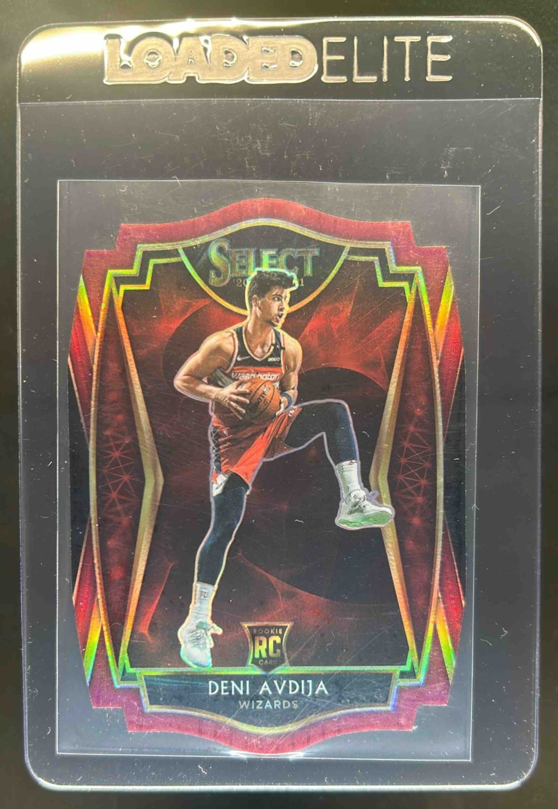 2020-21 Select Deni Avdija RC Maroon Prizm Die Cut Premier #70/175 Wizards