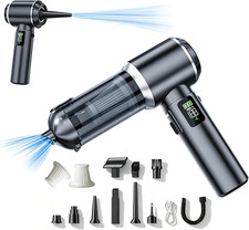 Handheld Car Vacuum Cordless with Air Duster, 30-Min Runtime 20000Pa Suction, Po