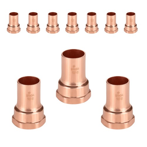 10 Pack 3 4 C x 3 4 FNPT Copper Female Adapter Fittings Plumbing Set Kit