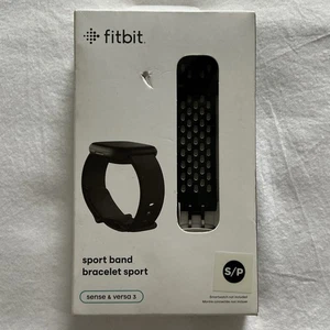 NEW Fitbit Sport Band Sensation & Versa 3 Noir+Blanc S/P
