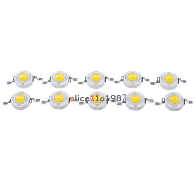 10PCS 1W Warm White SMD LED Beads NEW 100-110LM *tn