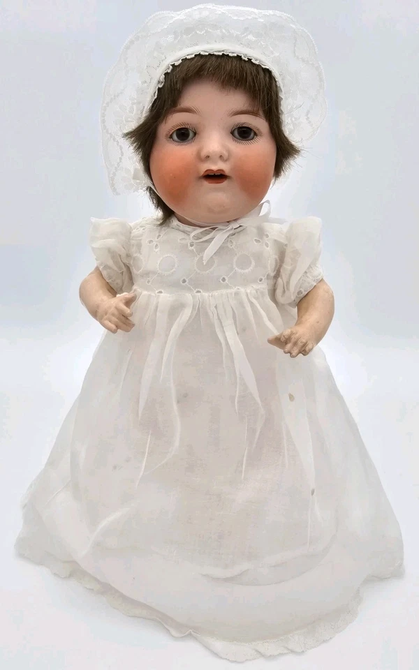 Antique Sweet German Bisque Baby Doll By Armand Marseille "Happy Tot" Mold 990  - Image 4 of 4