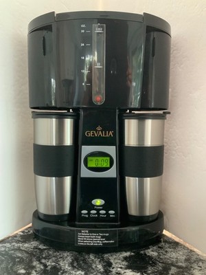 Gevalia Coffee for Two 2 Stainless Travel Mugs WS-02AT new not used with no box
